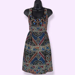 maeve puff sleeve corset linen midi dress Maeve Puff-Sleeve Corset Linen Midi Dress